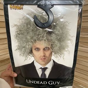 Spirit Halloween “undead guy” wig ; beetlejuice wig